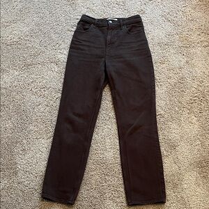 Abercrombie & Fitch The ‘90s Straight Ultra High Rise Dark Brown Jeans 🤎
